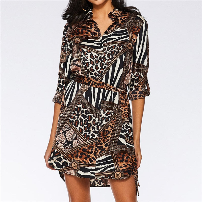 Leopard Mini Party Dress