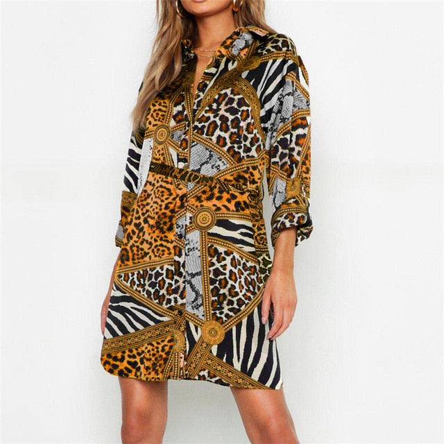 Leopard Mini Party Dress