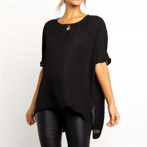 Solid Color Loose Blouse